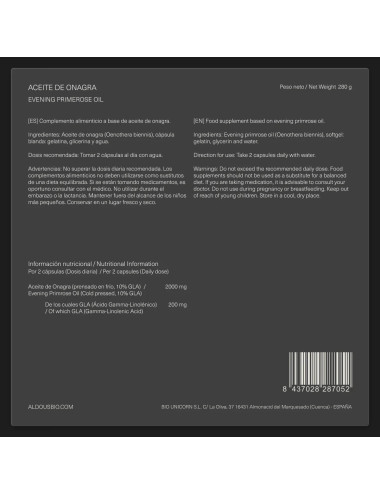 Aceite de Onagra de Aldous Bio