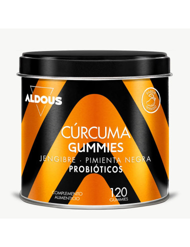 Cúrcuma con Probióticos en gominolas de Aldous bio